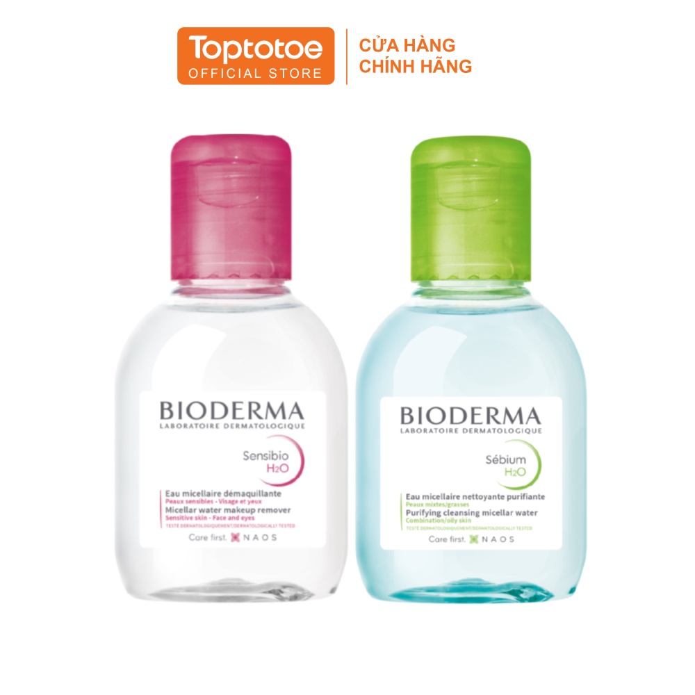 Nước Tẩy Trang Bioderma Cho Da Dầu, Da Nhạy Cảm Sebium/Sensibio H20 10ml