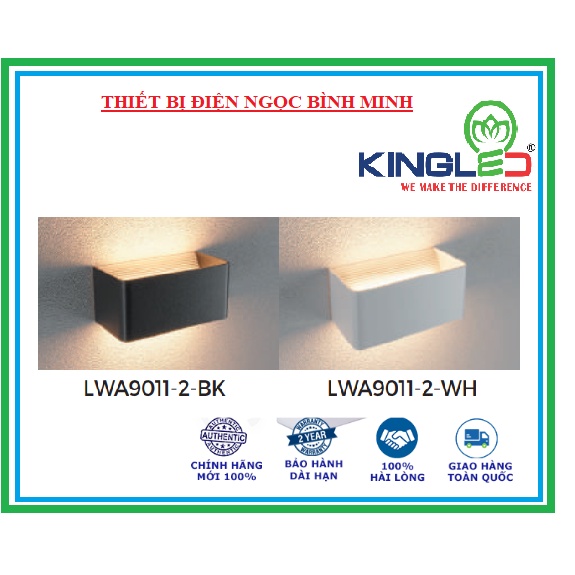 ĐÈN LED GẮN TƯỜNG (LWA9011-2-WH)-KINGLED