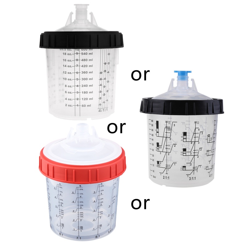 Cốc Nhựa Trộn Sơn 20 Ounce Graduated Có Nắp Đậy H / O Nhanh Chóng