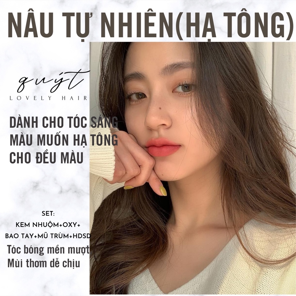 [ Q.8] THUỐC NHUỘM TÓC-HẠ TÔNG-NÂU TỰ NHIÊN