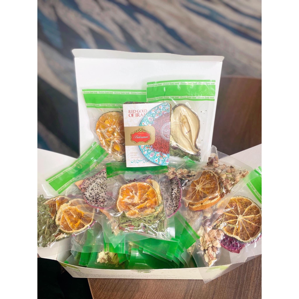 Set trà hoa quả sấy lạnh Detox giảm cân Vườn An