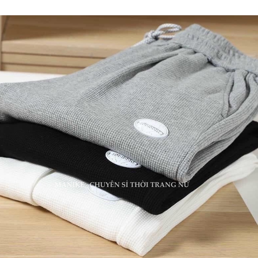 Quần Jogger Nữ Nỉ tổ Ong Cao Câp MANIKE ,Quần Bom Thể Thao Phong Cách Hàn Quôc
