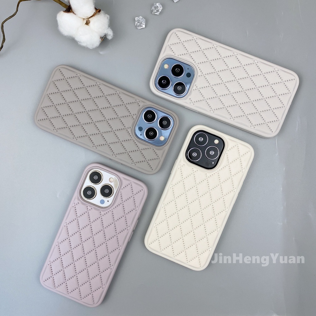 Ốp Điện Thoại Silicon Họa Tiết Vân Kim Cương Chống Sốc Cho IPhone 13 12 11 Pro X XS MAX XR