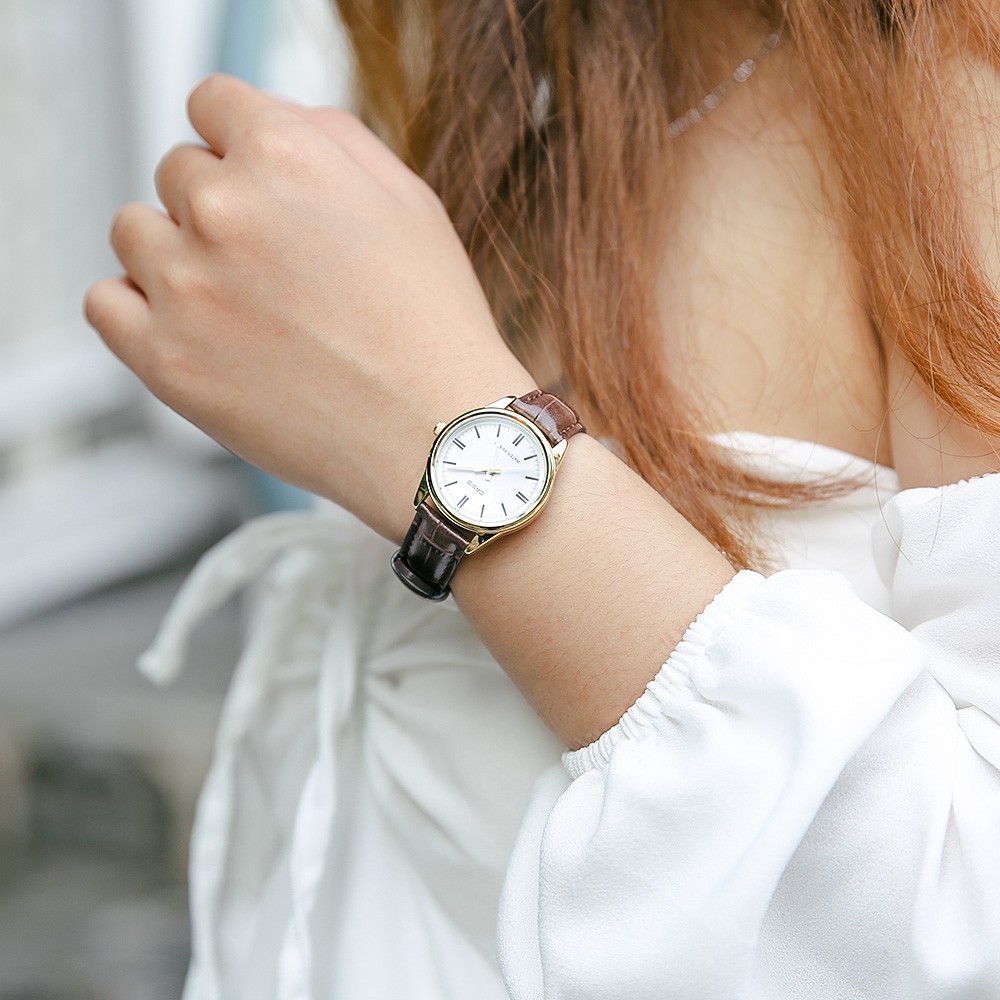 ĐỒNG HỒ NỮ CASIO LTP-V005GL-7AUDF DÂY DA