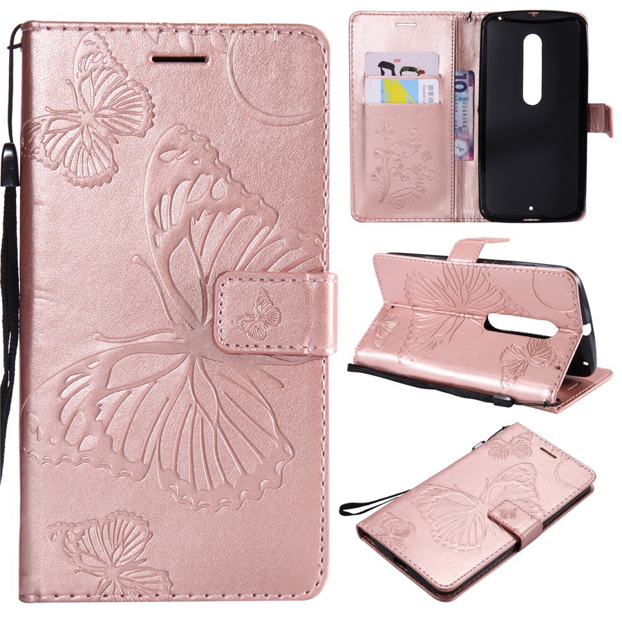 Case for Motorola Moto X Style Butterfly leather phone shell