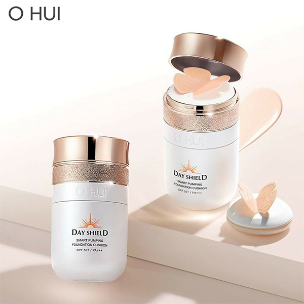 [𝔅𝔢𝔢❅] Phấn nước chống nắng che khuyết điểm OHUI Day Shield Smart Pumping Foundation Cushion 30ml [𝔅𝔢𝔢❅]