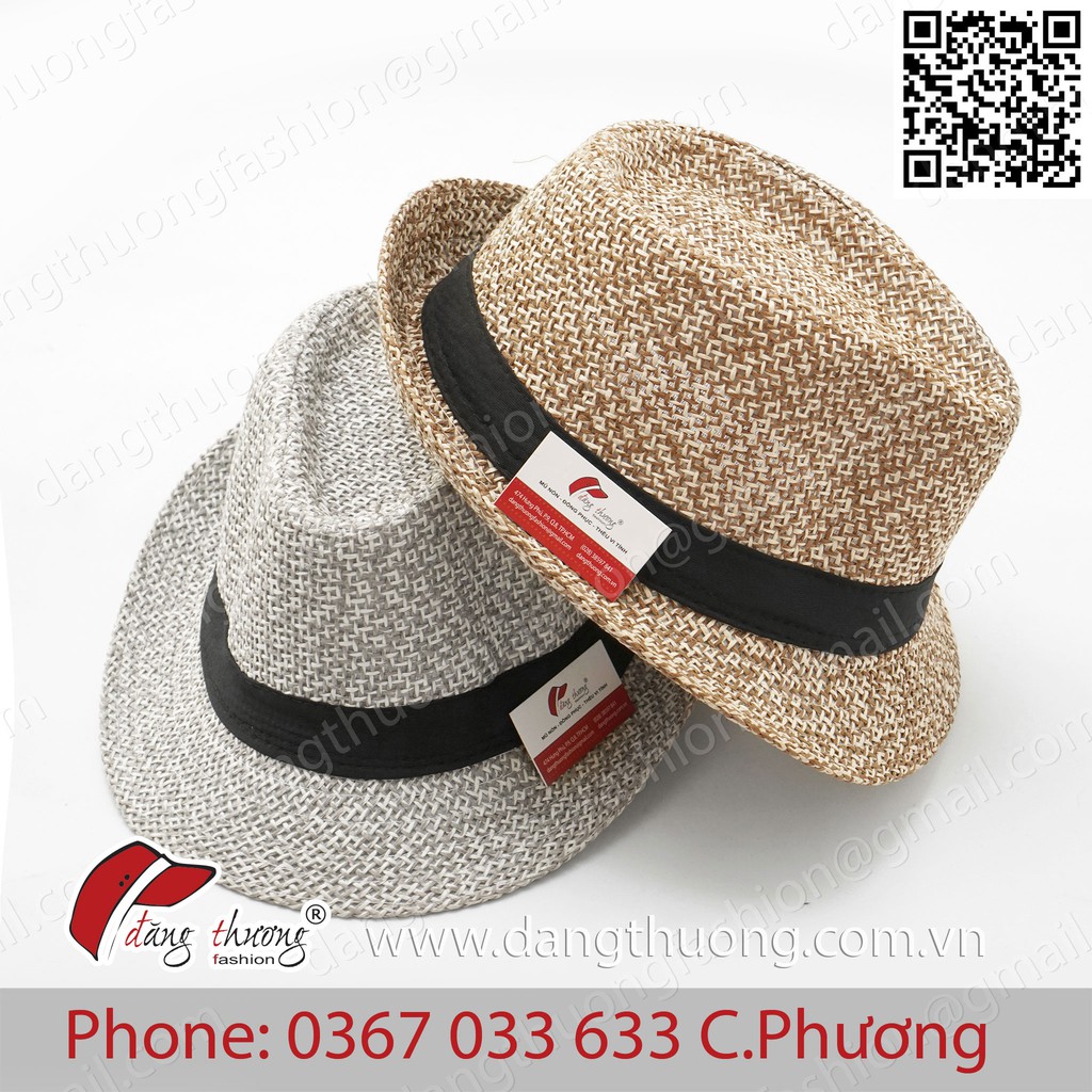 Mũ nón phớt Fedora chất liệu CÓI cao cấp