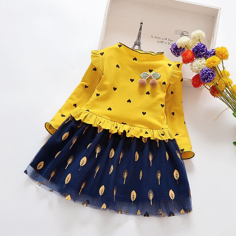 Đầm Hoa Thiết Kế Mới Xinh Xắn Thời Trang Dành Cho Bé Gái 1-8 Tuổi