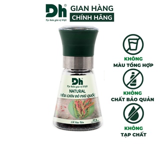 Tiêu chín đỏ Phú Quốc nắp cối xay Natural Dh Foods gia vị nhà bếp chế biến món ăn lọ thumbnail