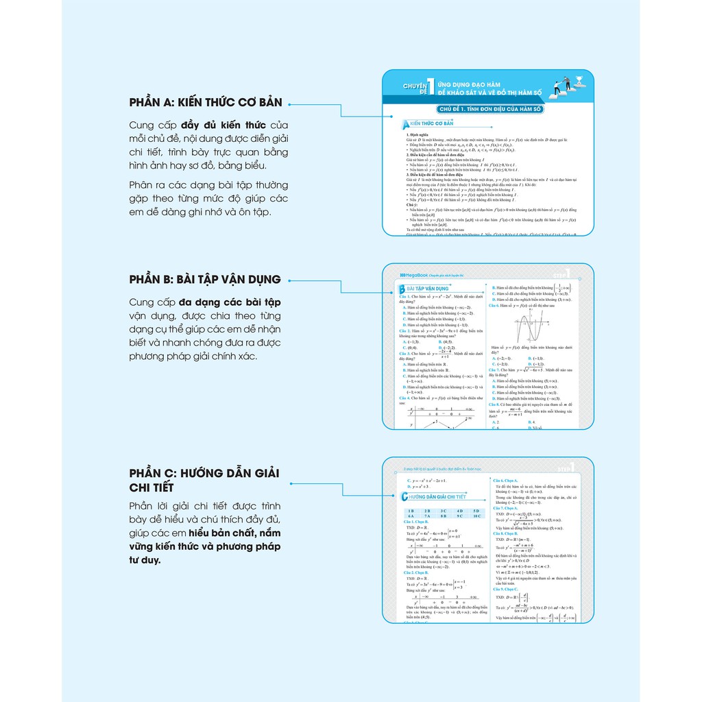Sách 3 Step – Tiết lộ bí quyết 3 bước đạt điểm 8+ Toán học