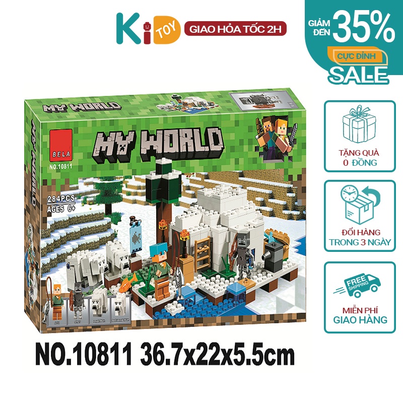 Lego minecraft ngôi làng 10811 nhân vật lắp ghép đồ chơi nhựa abs không mùi, an toàn cho trẻ em