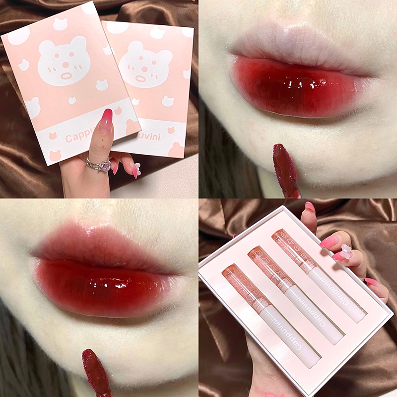 Set 3 Son tint CAPPUVINI Dạng Lỏng Dưỡng Ẩm