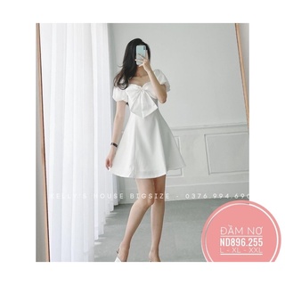 [Hàng Có Sẵn] Đầm Nơ Bigsize (Từ 55kg đến 90kg)
