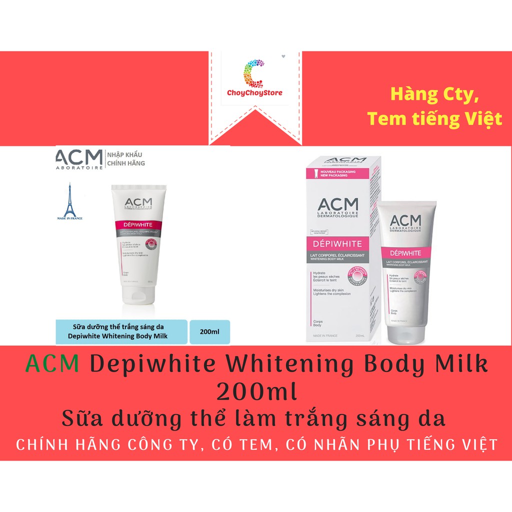 [HÀNG CTY] ACM Depiwhite Whitening Body Milk 200ml - Sữa dưỡng thể làm trắng sáng da