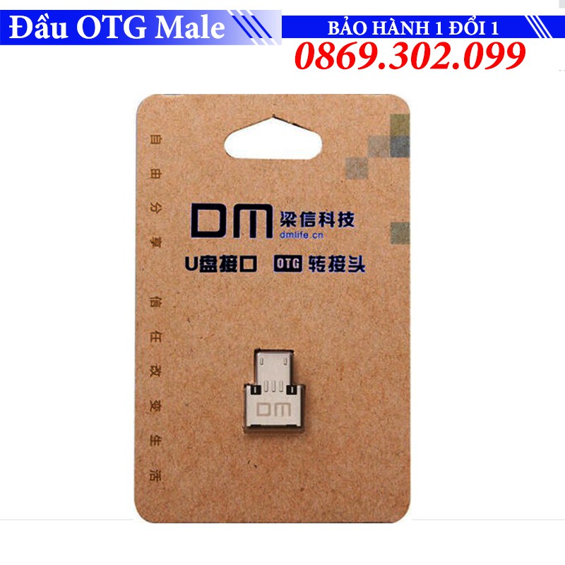 Đầu OTG kết nối USB đầu đực - Kết nối phím chuột với điện thoại