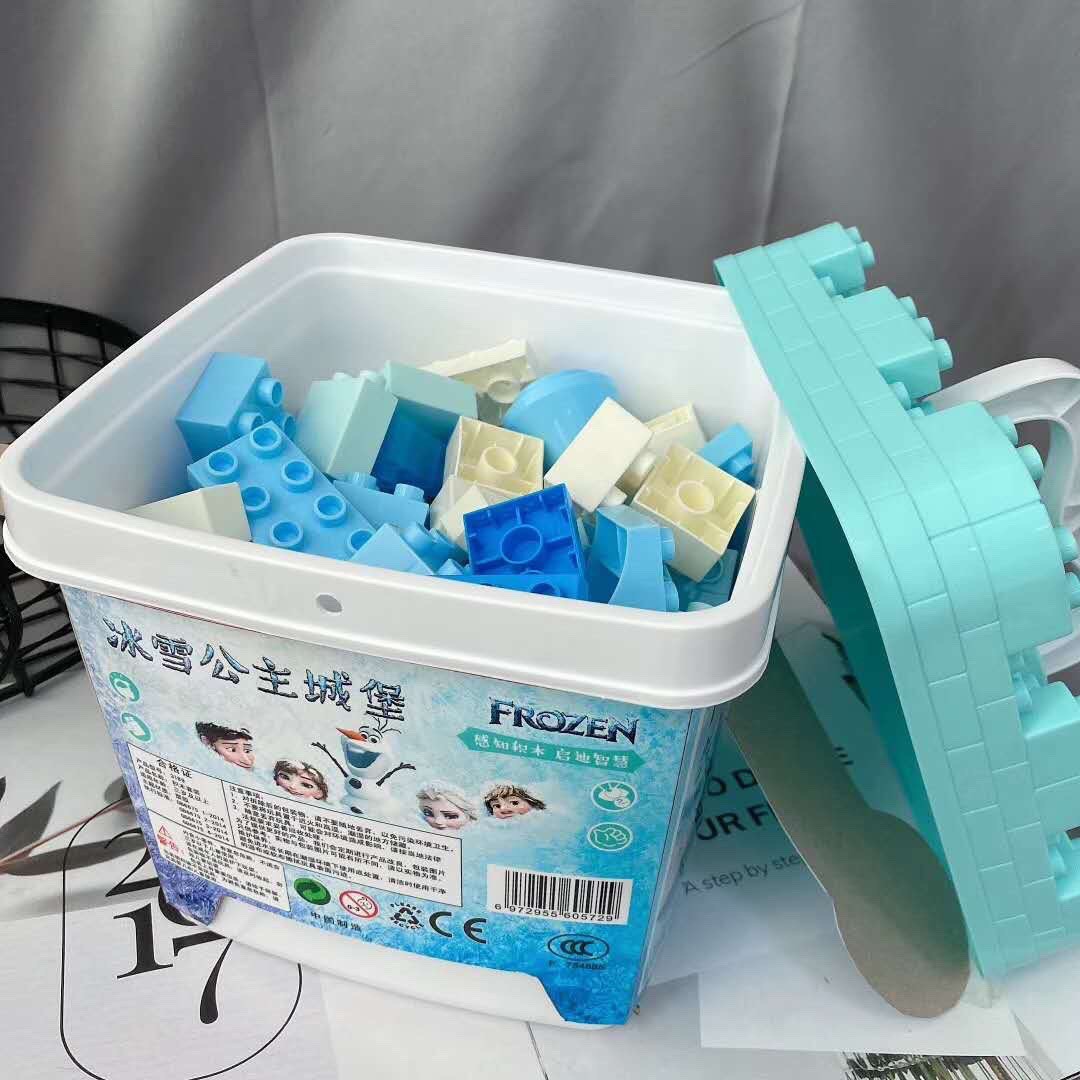 ❤  94PCS Frozen Building Block Storage Bucket Set Education Toys For Kids Gifts