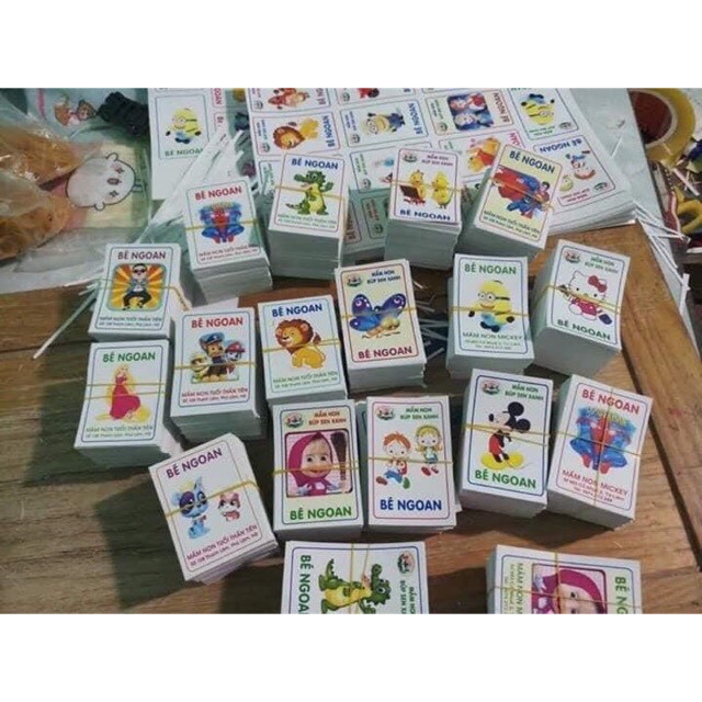 Set 500 phiếu trẻ ngoan