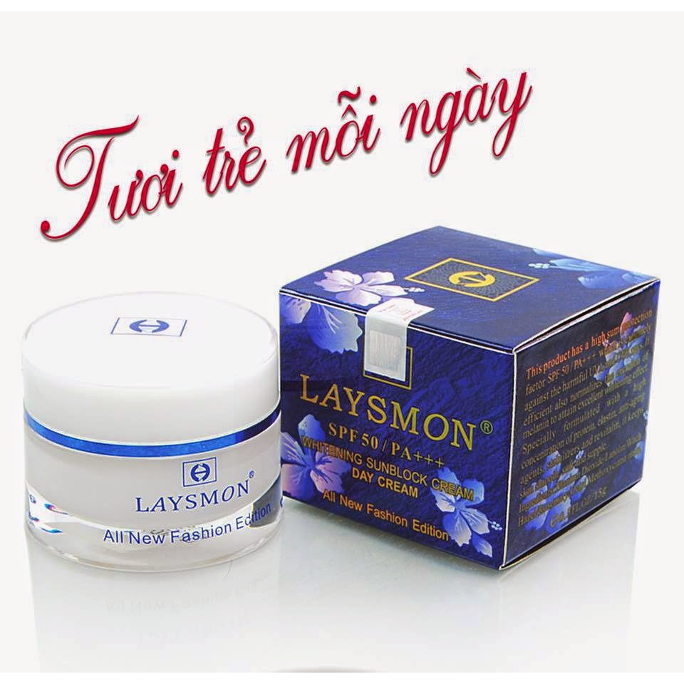 Kem Laysmon dưỡng trắng da ban ngày SPF50