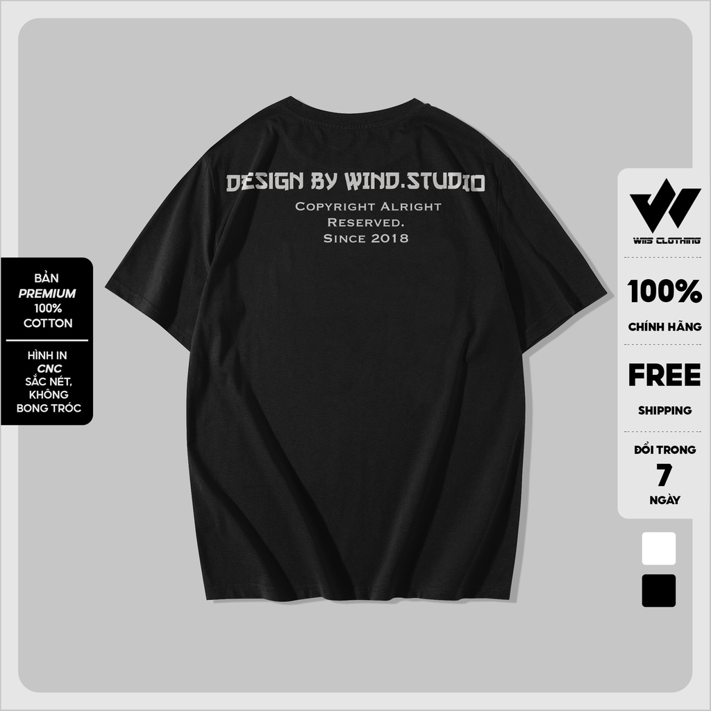 Áo thun tay lỡ unisex form rộng WIIS phông oversize cotton 65% TSHIRT nam nữ