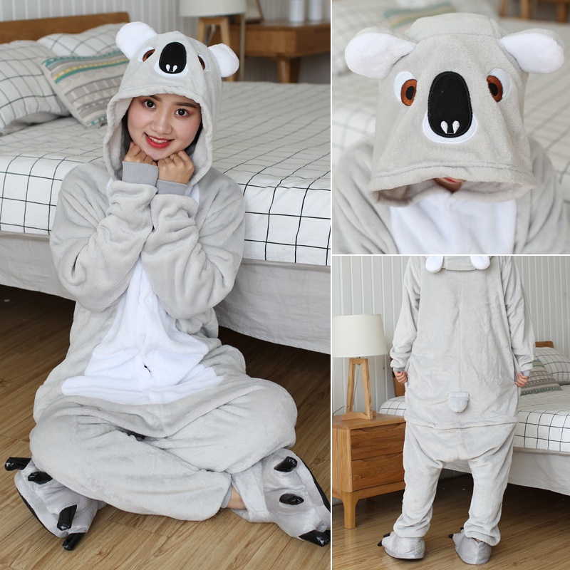 Bộ Đồ Ngủ Liền Thân Cosplay Nhân Vật Hoạt Hình Koala Dành Cho Nam Và Nữ