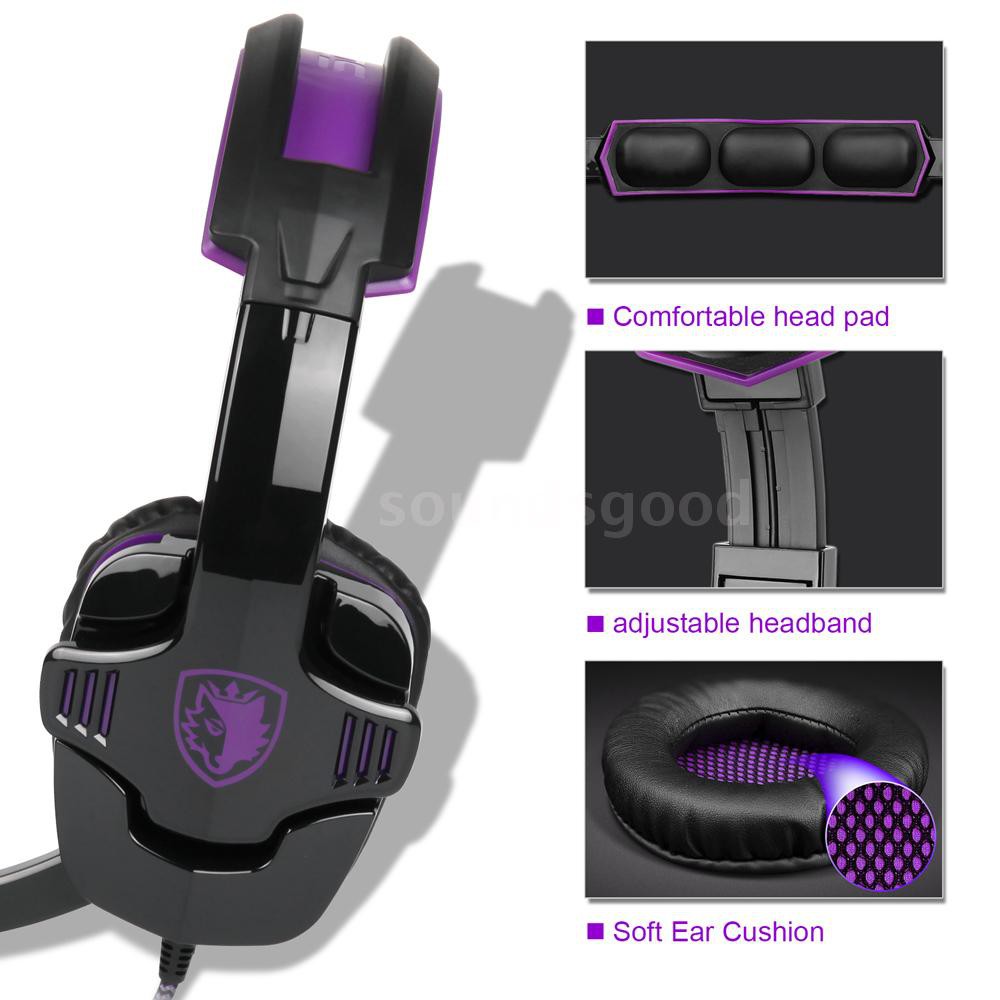 Tai nghe Gaming chụp tai SADES SA-930 có dây với Microphone có khả năng lọc tiếng ồn tốt jack 3.5mm