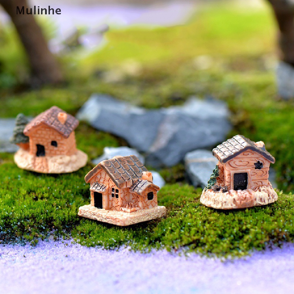 1 Mô Hình Ngôi Nhà Nhỏ Bằng Nhựa Resin Trang Trí Sân Vườn