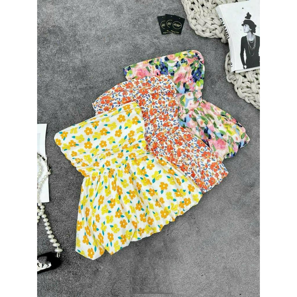 Áo quây babydoll hoa