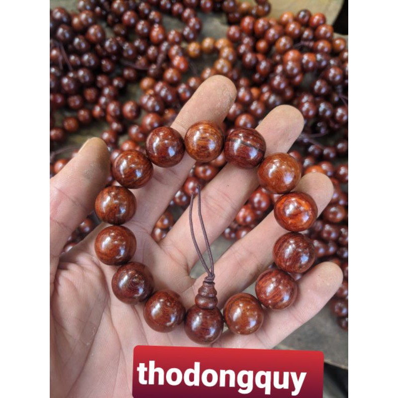 Chuỗi hạt vòng tay nam gỗ đàn hương hạt tròn 16ly đồ dùng may mắn