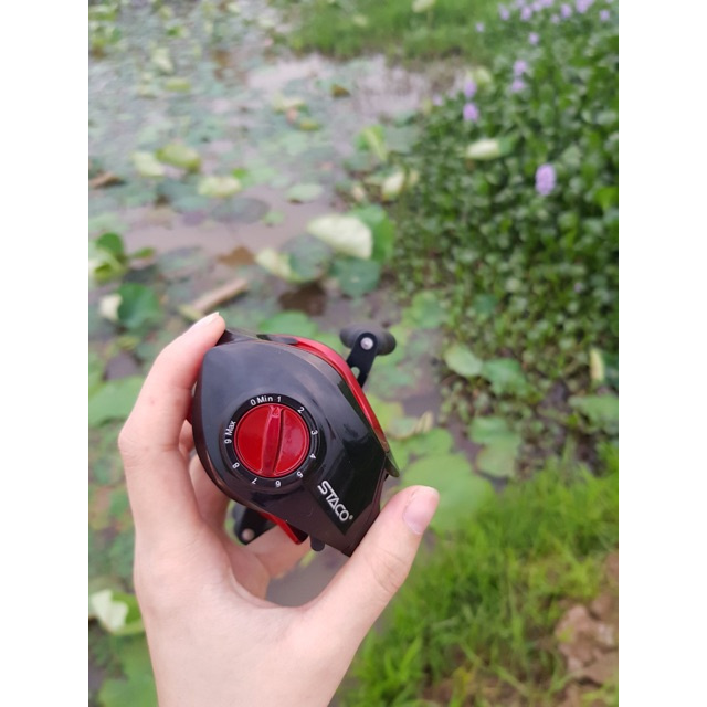 Máy ngang câu cá STACO đỏ đne đồ câu cá hàng hót giá rẻ