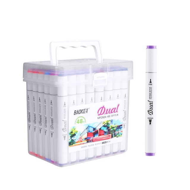 Màu marker 2 đầu cao cấp Baoke Dual MP2924-12/18/24/36/48/60/80