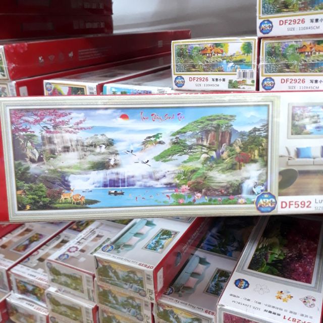 Tranh đính đá phong cảnh df592 (180x75)