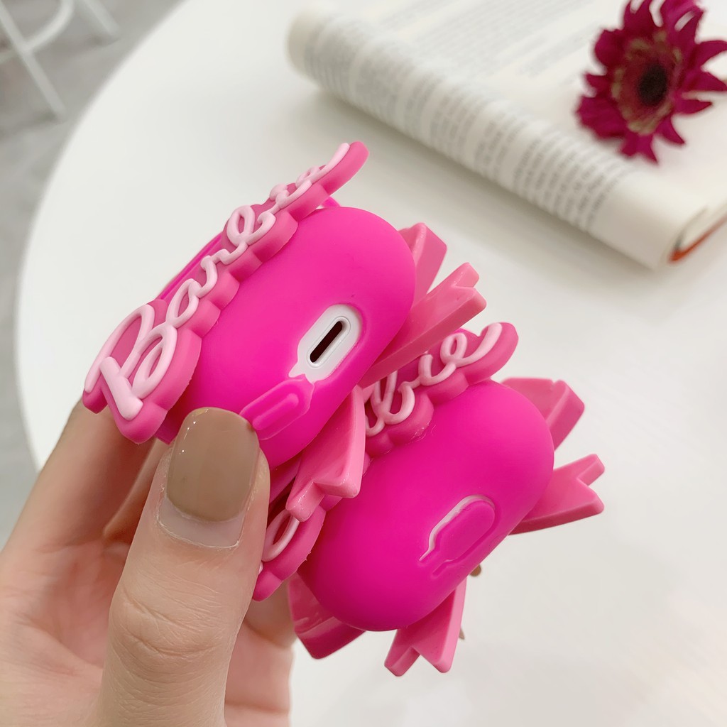 Vỏ Bảo Vệ Hộp Sạc Tai Nghe airpods 1 / 2 3 pro pro 2 1 / 2 3 pro Bằng silicone Mềm Hình Búp Bê barbie