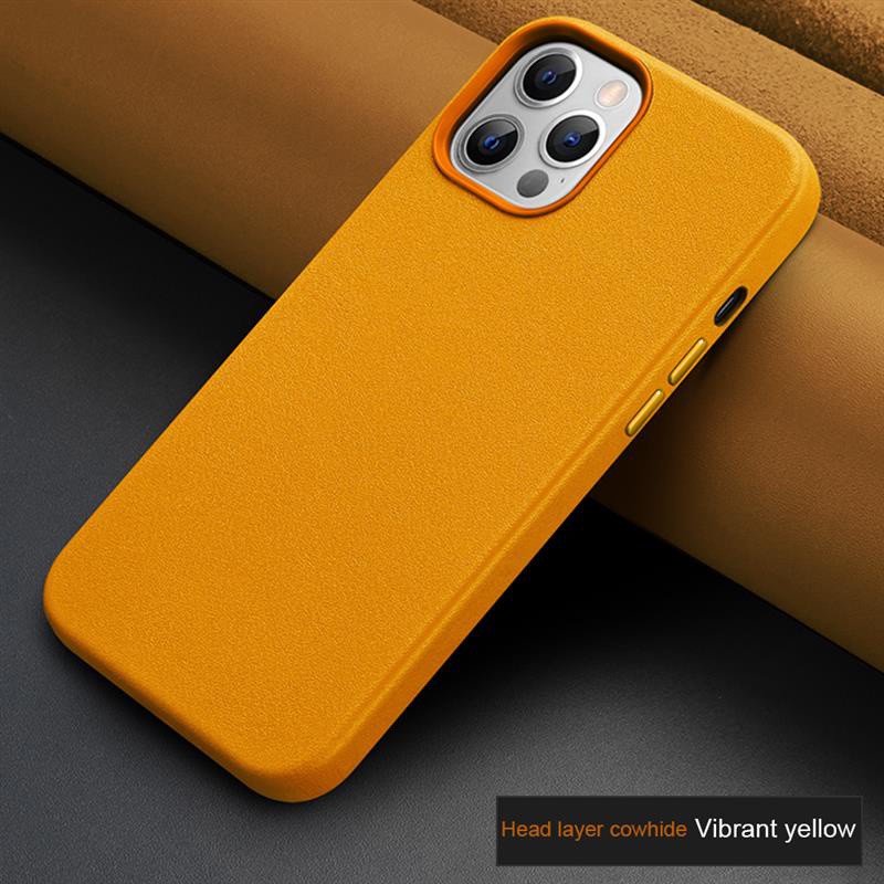 Ốp Điện Thoại Da Từ Tính Kiêm Sạc Không Dây Magsfe Cho iPhone 12 12 Mini 12 Pro Max