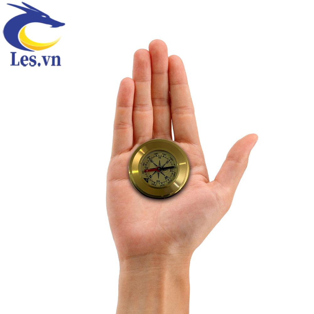 La Bàn Định Vị Mini Bằng Đồng Thau Mang Đi Du Lịch Tiện Dụng