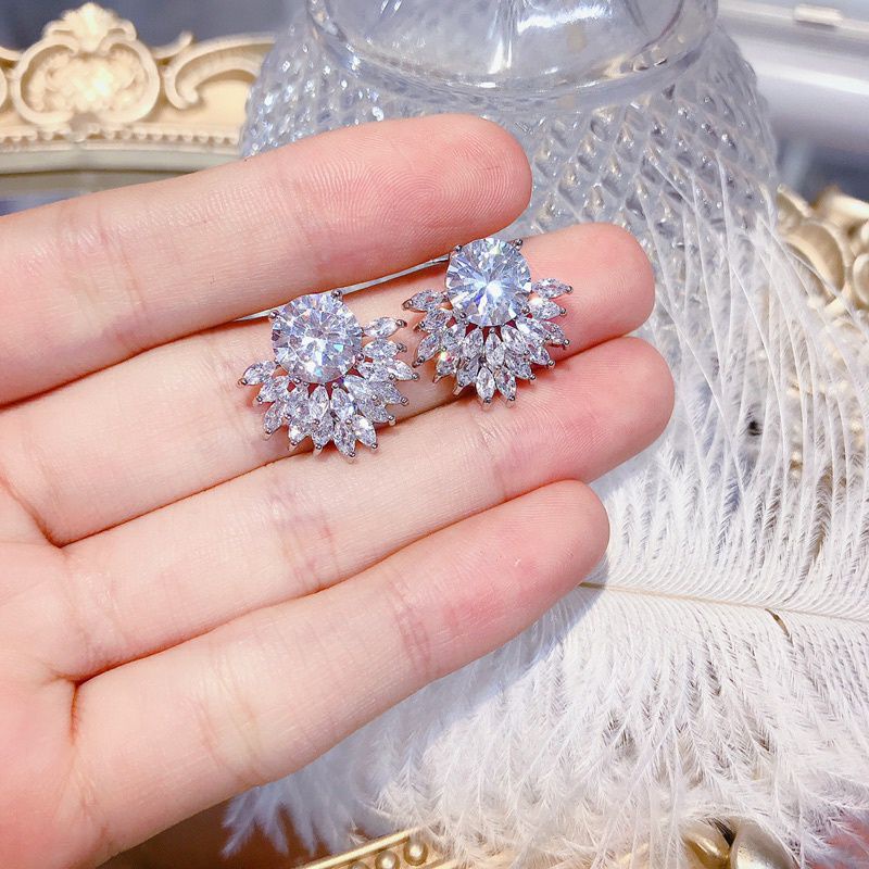 Khuyên Tai S925 Đá Sáng Lấp Lánh - Bông Tai Đi Tiệc Hàng QC Loại 1