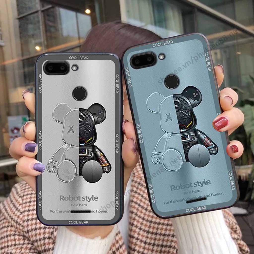 Ốp Xiaomi Redmi 6 bear, k@ws thương hiệu phong cách ốp lưng thời trang cao cấp