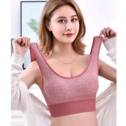 Aó bra tập gym yoga thể thao nữ dệt kim kèm mút lót freesize Bin Sports A194