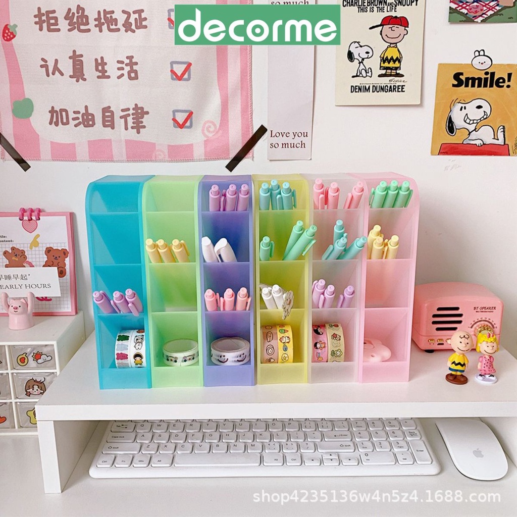 Ống bút đa năng, ống cắm bút MACARON decor bàn học dụng cụ văn phòng phẩm DecorMe