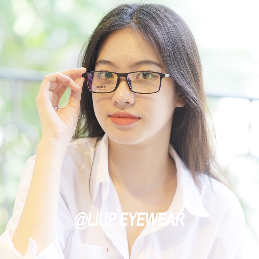 Gọng kính Liup eyewear mắt vuông nam nữ chất liệu dẻo TR90, phong cách hàn quốc 201