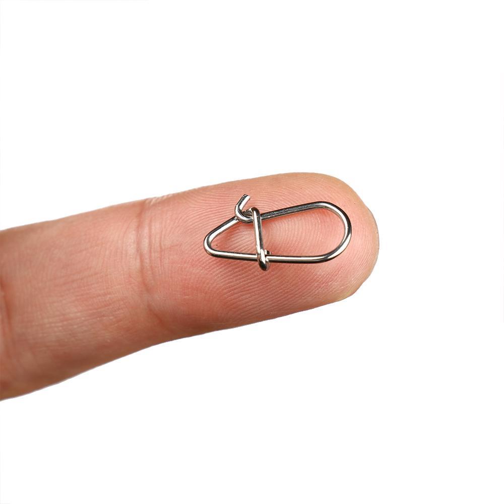 Set 100 Khoen Inox Hình Oval Chia Ngăn Di Động Chất Lượng Cao Tiện Dụng Cho Câu Cá