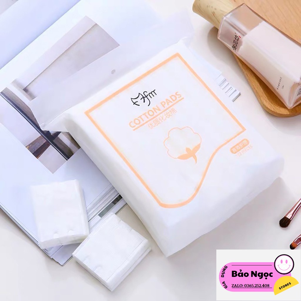 Bông Tẩy Trang 222 Miếng 3 Lớp Cotton Pads Mềm Mịn, Siêu Dai Siêu Tiết Kiệm - Hàng Nội Địa Trung