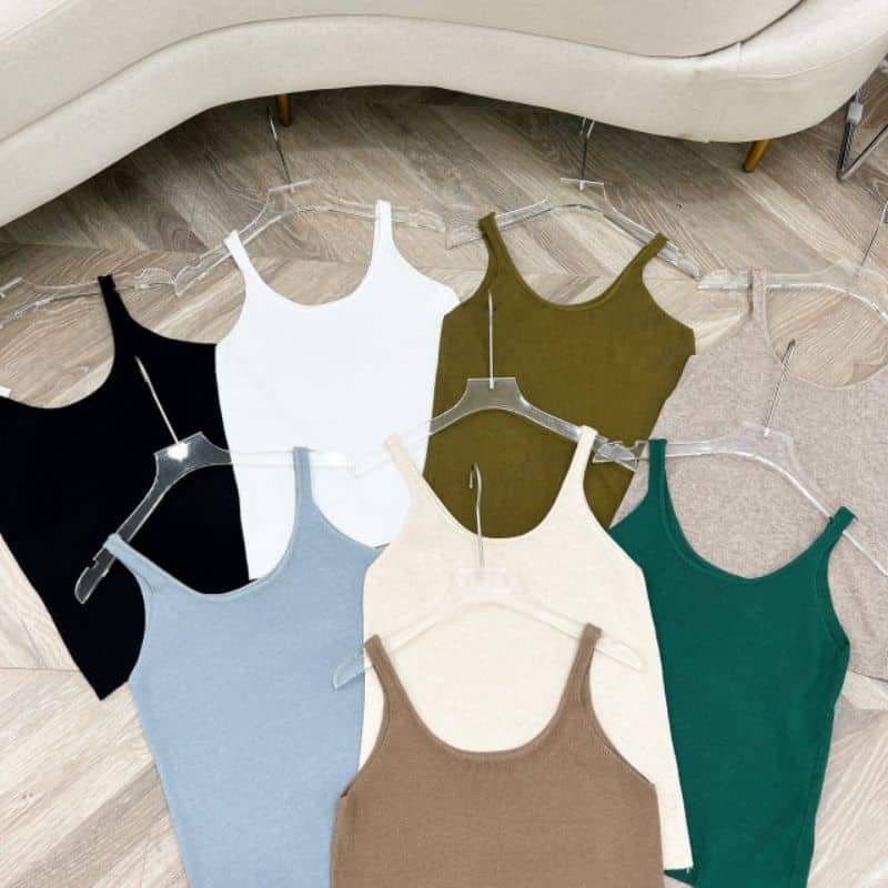 Áo 2 dây len hàng QC