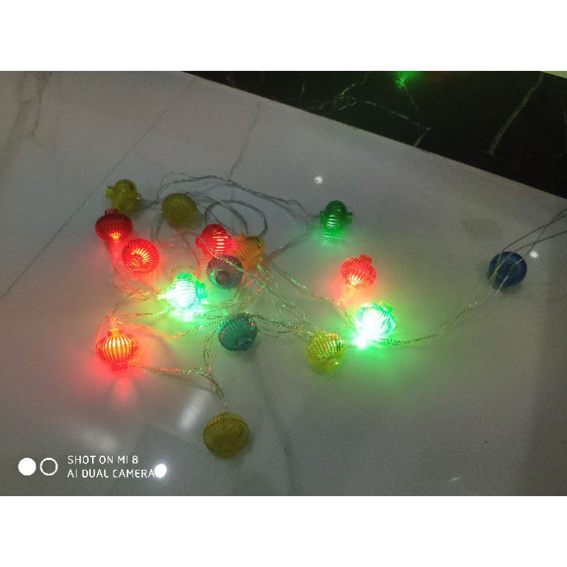 ĐÈN NHÁY LED LỒNG ĐÈN TRANG TRÍ TẾT DÀI 5m LOẠI  NHIỀU MÀU