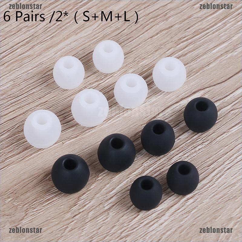 ❤Set 6 Cặp Nút Tai Nghe Có Dây Bằng Silicone (S + m + L)