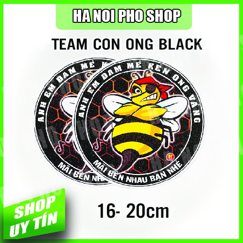 Tem hội Kèn Còi Ong Đen - Hội kèn Ông trắng vàng xe tải, Logo trang trí xe tải kèm quà tặng 10k