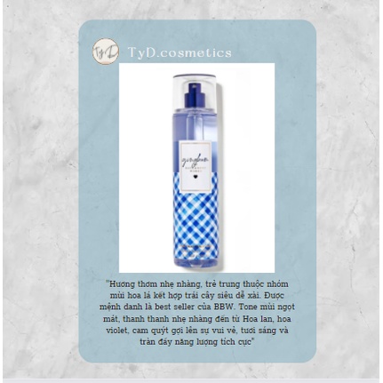 Xịt thơm Bath & Body Works - Body mist BBW - Gingham - chiết