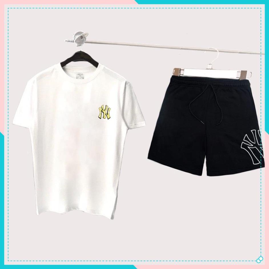Bộ Thể Thao Nam Nữ NY MLB Bộ Quần Áo thun Unisex NY MLB