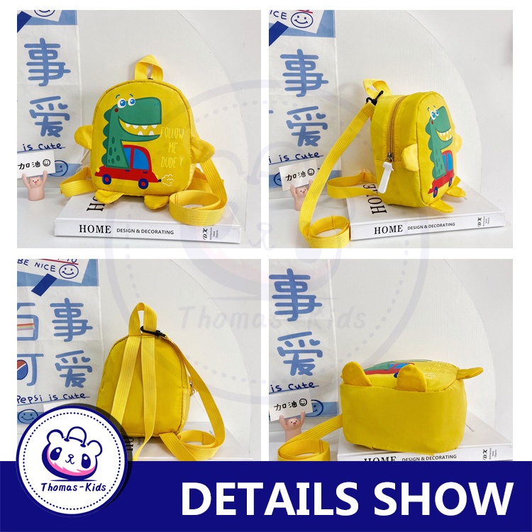 Ba Lô Mini Hình Khủng Long Hoạt Hình Dễ Thương Cho Bé Mẫu Giáo