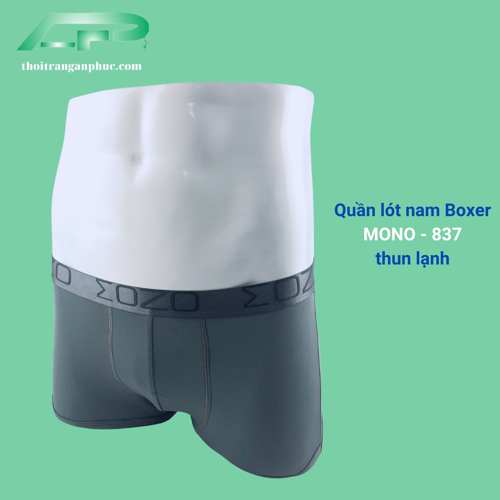 Quần lót nam boxer thun lạnh cao cấp MONO - 837 quần sịp đùi co giãn thông thoáng thoải mái