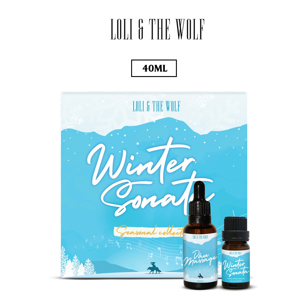 Bộ Sản Phẩm Nước Hoa Vùng Kín Unisex 10ml - Winter Sonata, 1 Dầu Massage - Seasonal Collection - Loli & The Wolf
